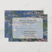 Monets Water Lilies UAWG Response Card RSVP Karte (Vorne/Hinten)
