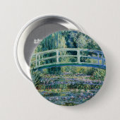 Monets Water Lilies und Japanische Brücke Button (Vorne & Hinten)