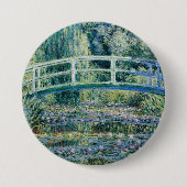 Monets Water Lilies und Japanische Brücke Button (Vorderseite)