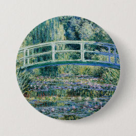 Monets Water Lilies und Japanische Brücke Button