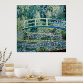 Monets Water Lilies und Japanische Brücke Poster (Küche)
