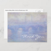 Monet's Waterloo Bridge Postkarte (Vorne/Hinten)