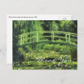 Monets White Water Lilies Postkarte (Vorne/Hinten)