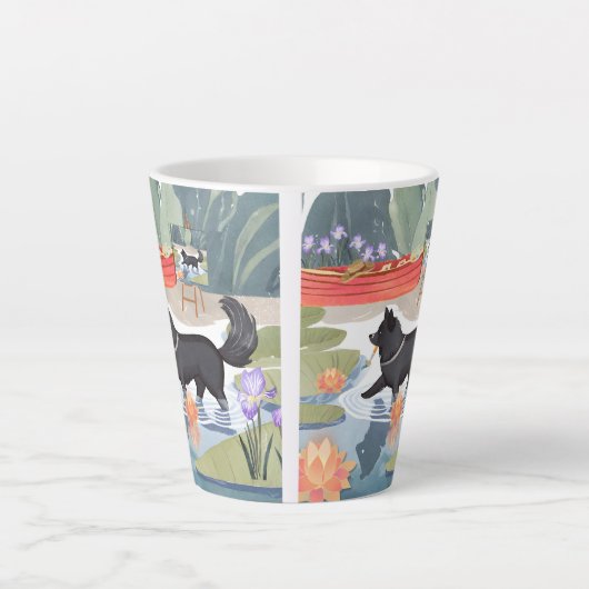 MONETZ LITTLE HELPER Schwarzer Hund Milchtasse (Vorderseite)