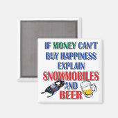 Money-Beer-Snowmobile Magnet (Vorderseite/Rückseite)