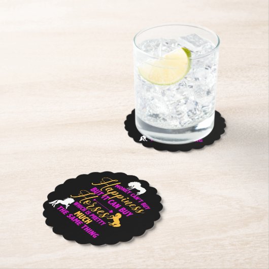 Money Can Buy Horses Purple Yellow Untersetzer (Vor Ort)