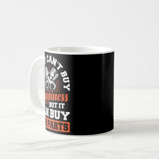 Money Can't Buy Hapness But It Can Buy Car Parts  Kaffeetasse (Vorderseite Links)