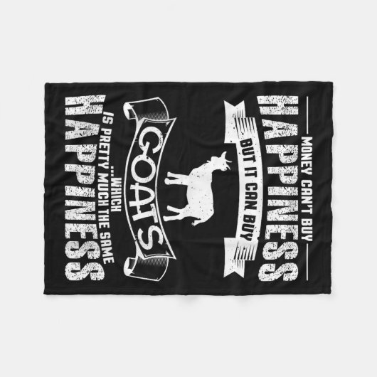 Money Can't Buy Hapness But It Can Buy Goats Funny Fleecedecke (Vorderseite (Horizontal))