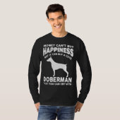 Money Cant kaufen Glück Funny Doberman T-Shirt (Vorne ganz)