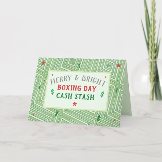 Money Christmas Card Feiertagskarte (Vorderseite)