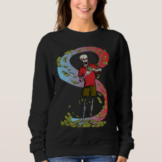 money dollars skeleton spending sweatshirt