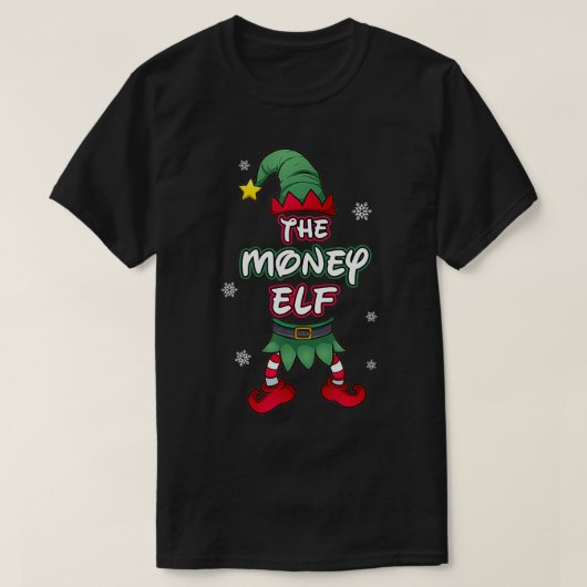 Money Elf Weihnachten Pyjamas pjs passend Familie  T-Shirt (Design vorne)