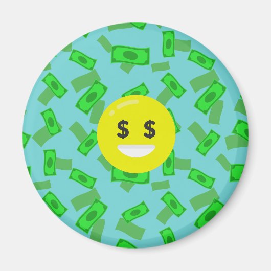 money eyed emoji magnet (Vorne)