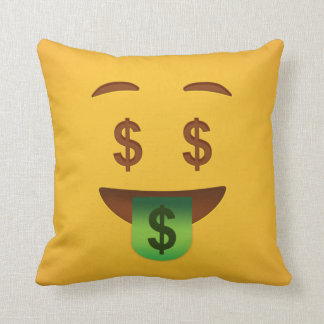 Money Face Emoji Kissen