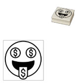 Money Face Emoji Rubber Briefmarke Gummistempel (Stempel)