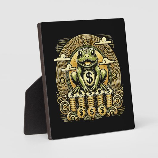 Money Frog, Lucky Toad, Jin Chan - Erfolg Glück Fotoplatte (Vorderseite)