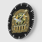 Money Frog, Lucky Toad, Jin Chan - Erfolg Glück Große Wanduhr (Winkel)