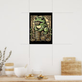 Money Frog, Lucky Toad, Jin Chan - Erfolg Glück Poster (Küche)