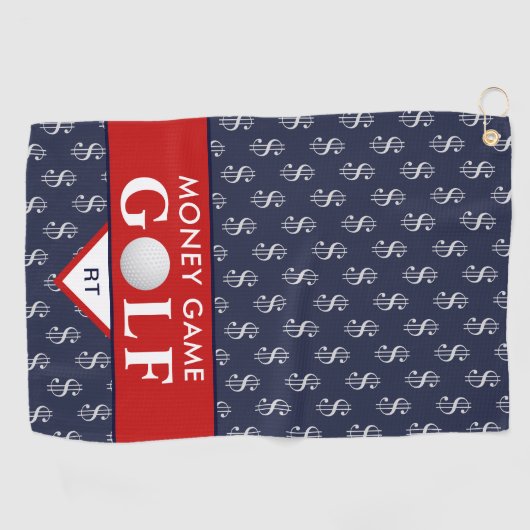 Money Game Golf mit Ihrer Monogram Golfhandtuch (Horizontal)