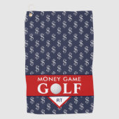Money Game Golf mit Ihrer Monogram Golfhandtuch (Vorderseite)
