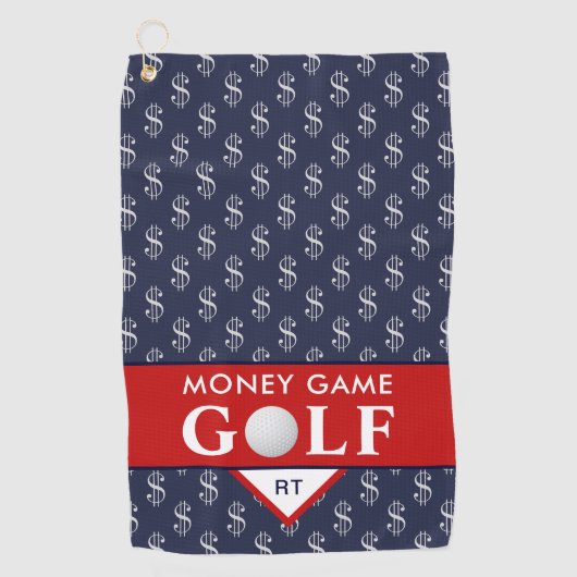Money Game Golf mit Ihrer Monogram Golfhandtuch (Vorderseite)