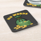 money heist - money icon- no words getränkeuntersetzer (Linke Seite)