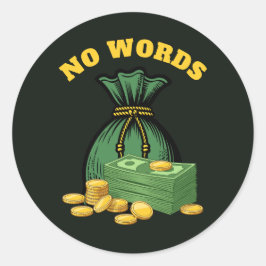 money heist - money icon- no words runder aufkleber