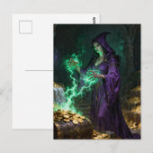 Money magic witch  postkarte (Vorne/Hinten)