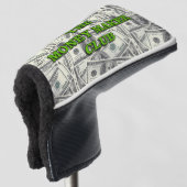 "Money Maker Club" Putter Head Cover Golf Headcover (3/4 Vorderseite)