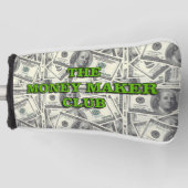 "Money Maker Club" Putter Head Cover Golf Headcover (Vorderseite)