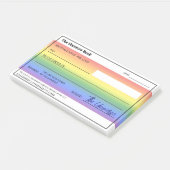 Money Manifestation Rainbow Blank Karo Post-it Klebezettel (angewinkelt)