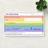 Money Manifestation Rainbow Blank Karo Post-it Klebezettel (Büro)