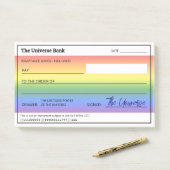 Money Manifestation Rainbow Blank Karo Post-it Klebezettel (Auf Schreibtisch)