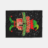 Money Minded Elf Christmas Matching Costumes X-mas Fleecedecke (Vorderseite (Horizontal))