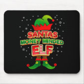 Money Minded Elf Christmas Matching Costumes X-mas Mousepad (Vorne)