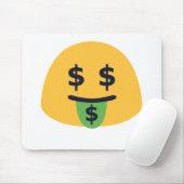 Money Mouth Emoji Mousepad (Mit Mouse)