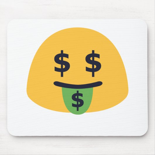 Money Mouth Emoji Mousepad (Vorne)