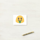 Money Mouth Emoji Post-it Klebezettel (Auf Schreibtisch)