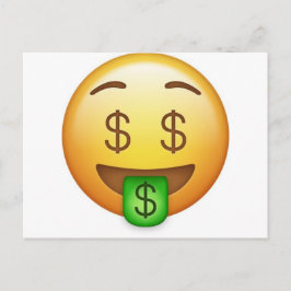 Money Mouth Unglaublich witzig Emoji Postkarte