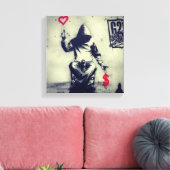 Money or Love Graffiti Leinwanddruck (Insitu (Wohnzimmer))