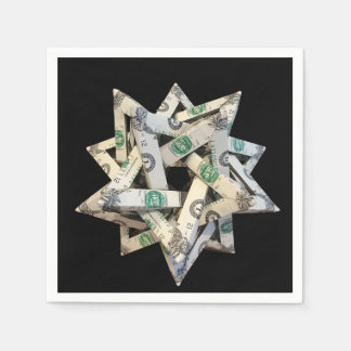 Money Origami Five Intersecting Tetrahedra Serviette