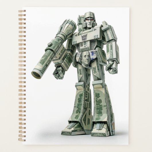 Money Origami Mega Tron Roboter Planer (Vorderseite)