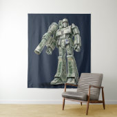 Money Origami Mega Tron Roboter Wandteppich (Beispiel)