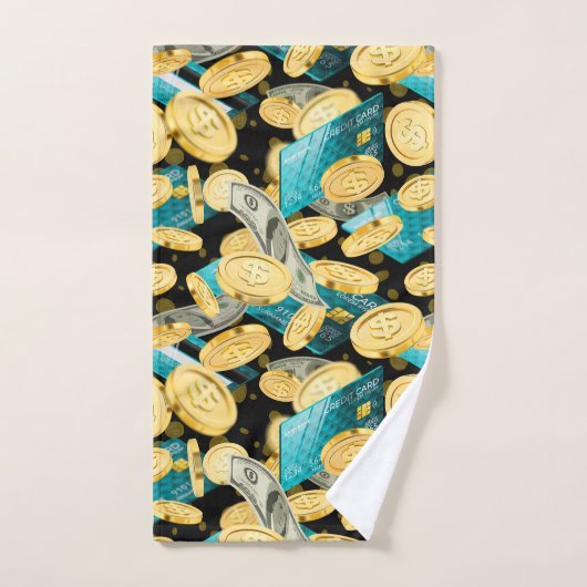 Money Pattern 2 Badhandtuch Set (Handtuch)