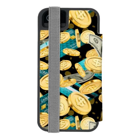 Money Pattern 2 Incipio iPhone Geldbeutel-Hülle (Folio Rückseite)
