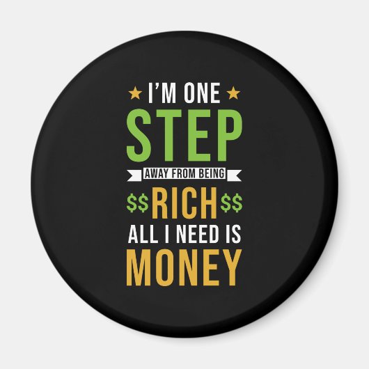 Money Quote funny Magnet (Vorne)