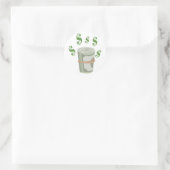 Money Roll Runder Aufkleber (Tasche)