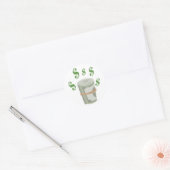 Money Roll Runder Aufkleber (Umschlag)