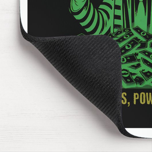 Money Rules: The Green Reaper of Wealth Mousepad (Ecke)