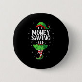 Money Saving Elf Christmas Girls Women Elf Squad X Button (Vorderseite)